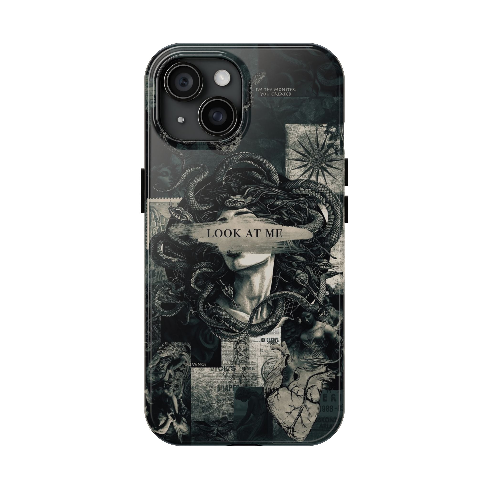 Gothic Medusa Art Phone Case, Halloween Case, Phone Accessory for ip 11 12 13 14 15 16 Promax Pro Plus