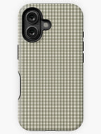 Gingham Pattern - Sage Green Phone Case, Phone Cover for ip 16 15 14 13 12 11 Promax Pro Plus