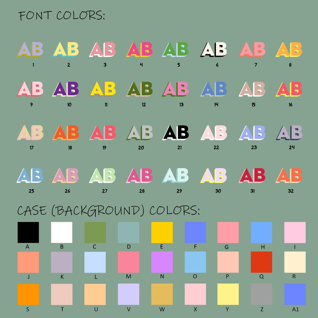 Personalised Large Initial Phone Case, Phone Accessory for ip 12 13 14 15 16 Pro Max Plus Proe