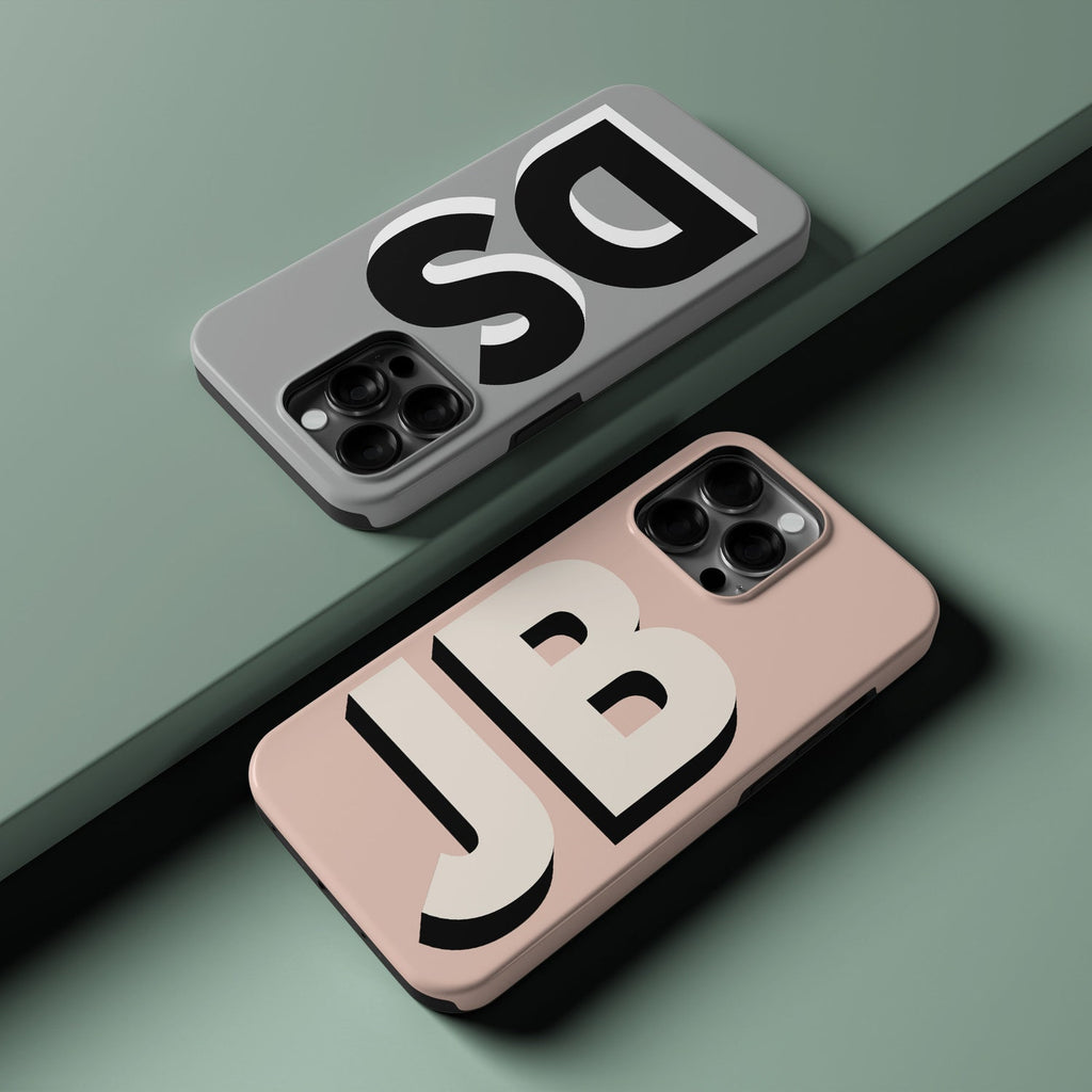 Personalised Large Initial Phone Case, Phone Accessory for ip 12 13 14 15 16 Pro Max Plus Proe