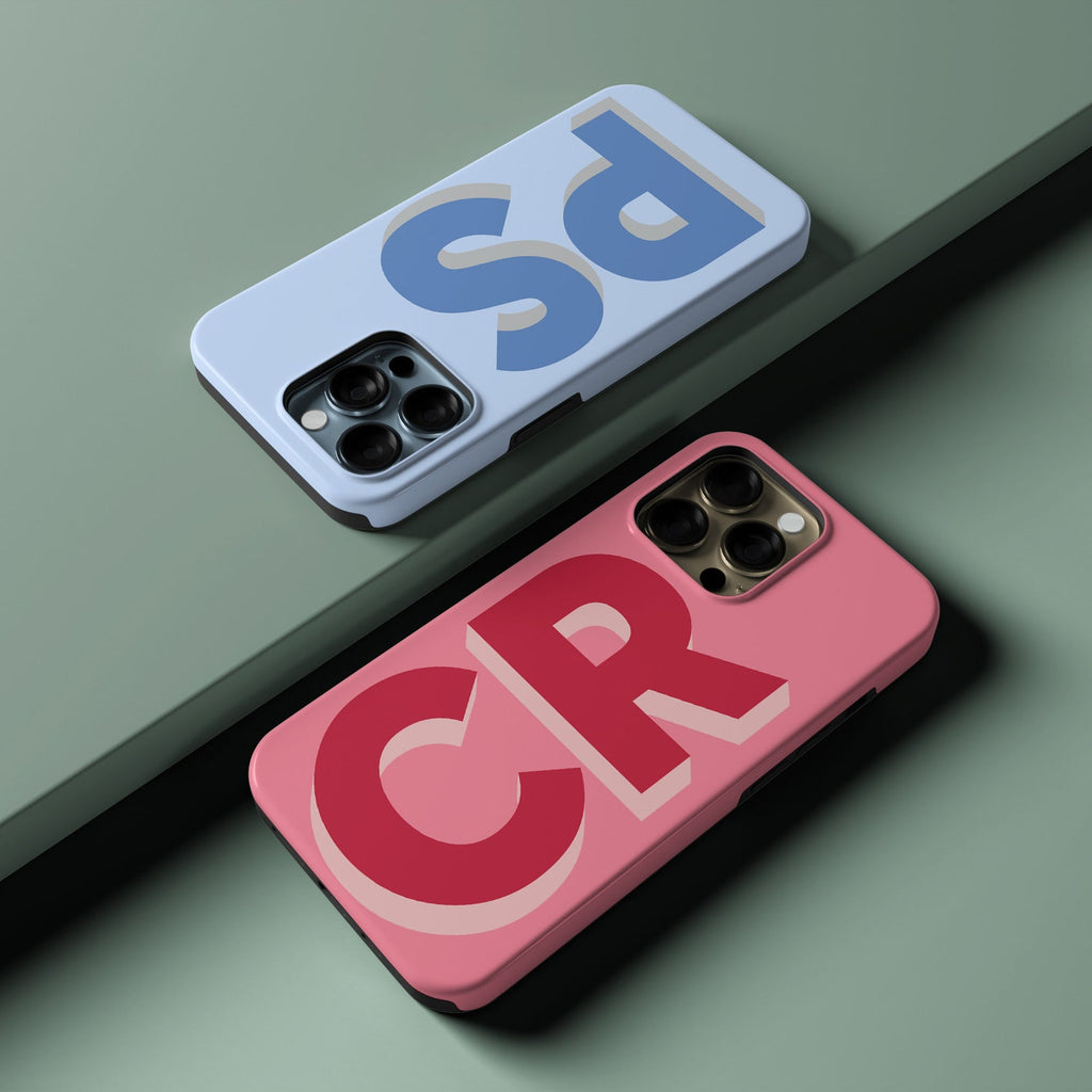 Personalised Large Initial Phone Case, Phone Accessory for ip 12 13 14 15 16 Pro Max Plus Proe