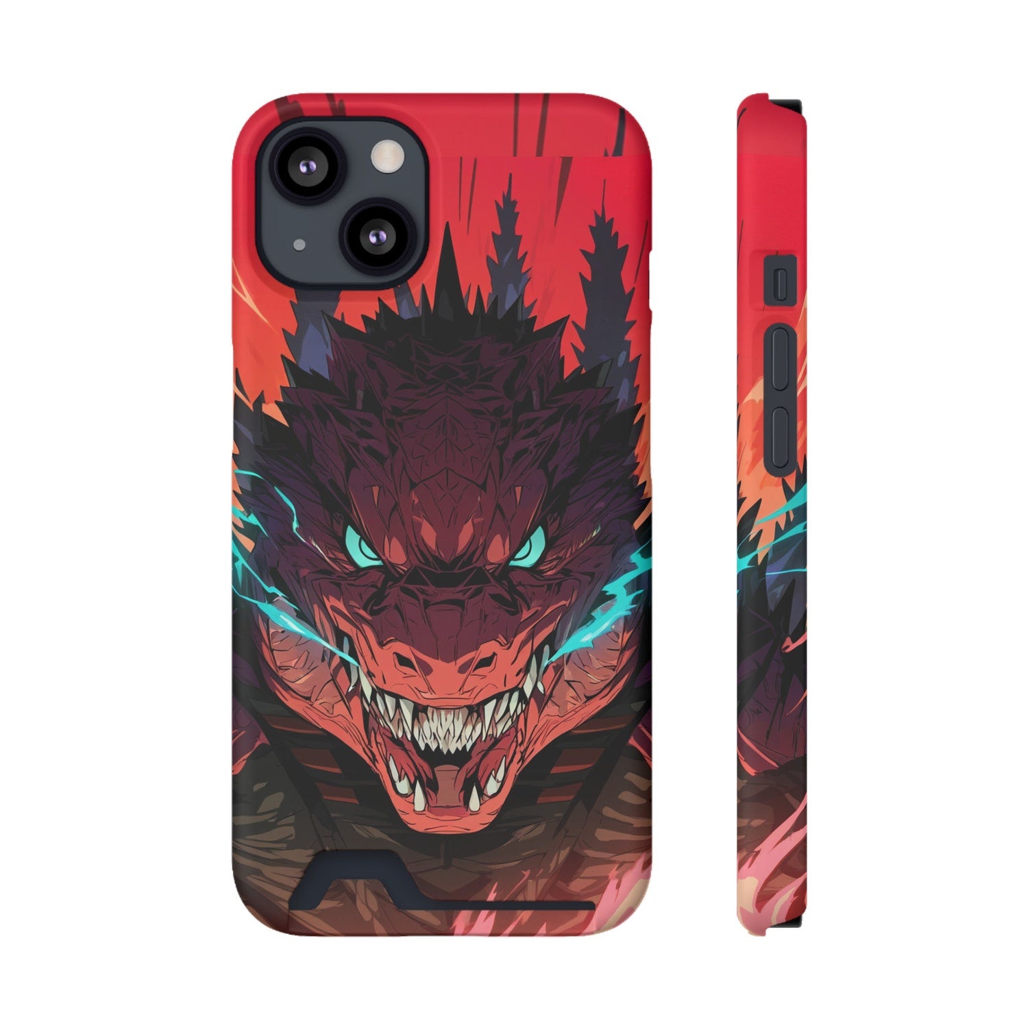 Godzilla The king of the monsters, Phone Case With Card Holder, Phone Accessory for ip 12 13 14 15 16 Pro Max Plus Pro