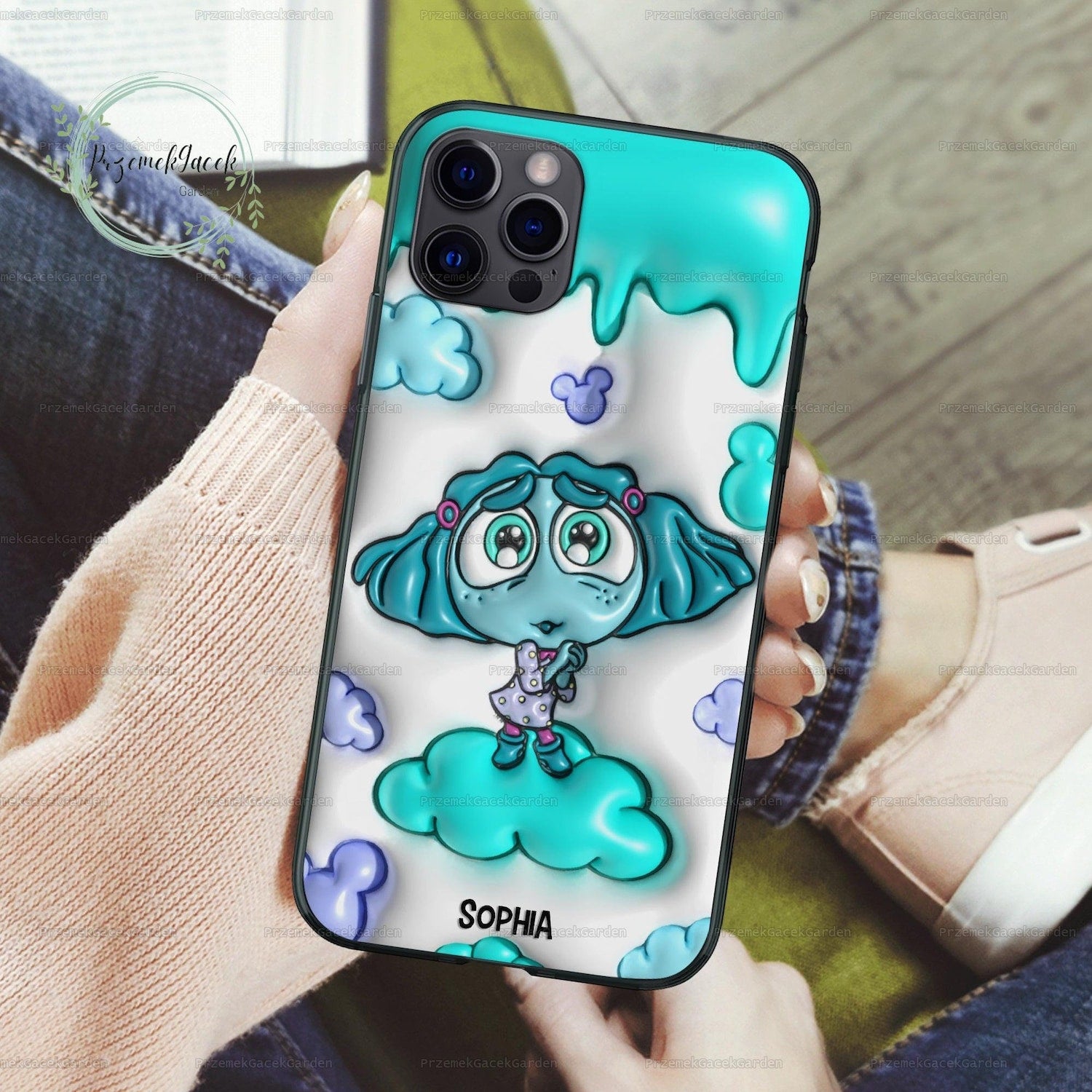 Custom Inside Out Envy Phone Cover, Inside Out Envy Phone Case, Therapist Psychologist Phone Cover, Emotions Friends Gift