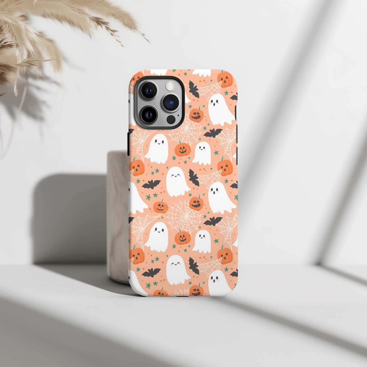 Halloween Phone Case, Cute Ghosts Design Pattern, Cute Spooky Phone Case