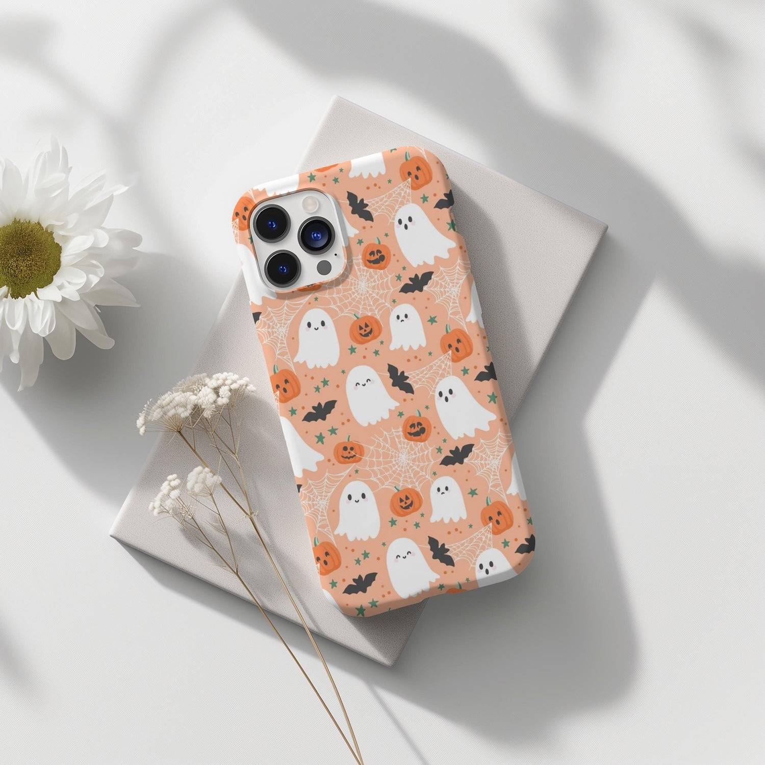 Halloween Phone Case, Cute Ghosts Design Pattern, Cute Spooky Phone Case