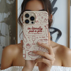 Vintage I'm Literally Just a Girl Collage Phone Case, Preppy Girl Dinner, Cute Girly Case Phone Cover for ip 17 16 15 14 13 12 11 ss s25 24 23