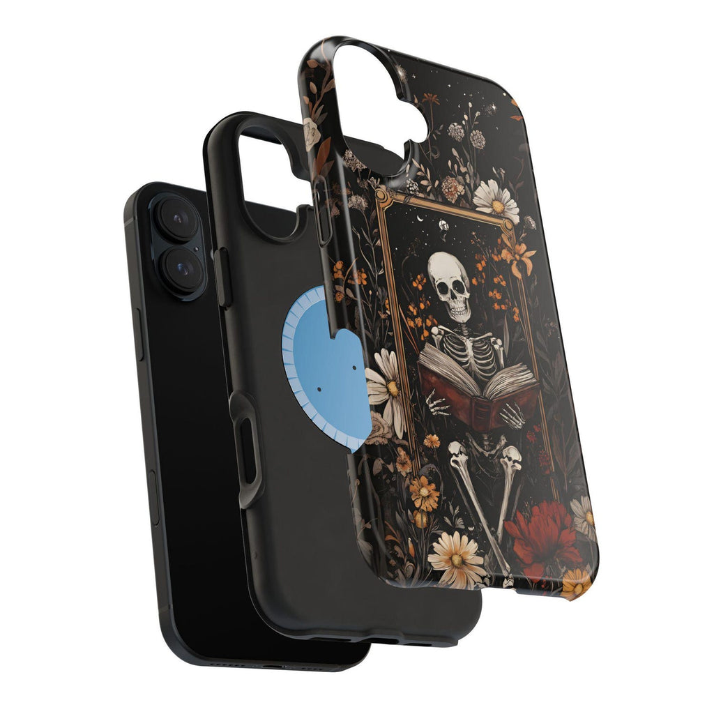Tarot Reader Goth Phone Case Dark Academia Skeleton Floral Case