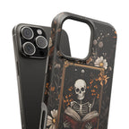 Tarot Reader Goth Phone Case Dark Academia Skeleton Floral Case
