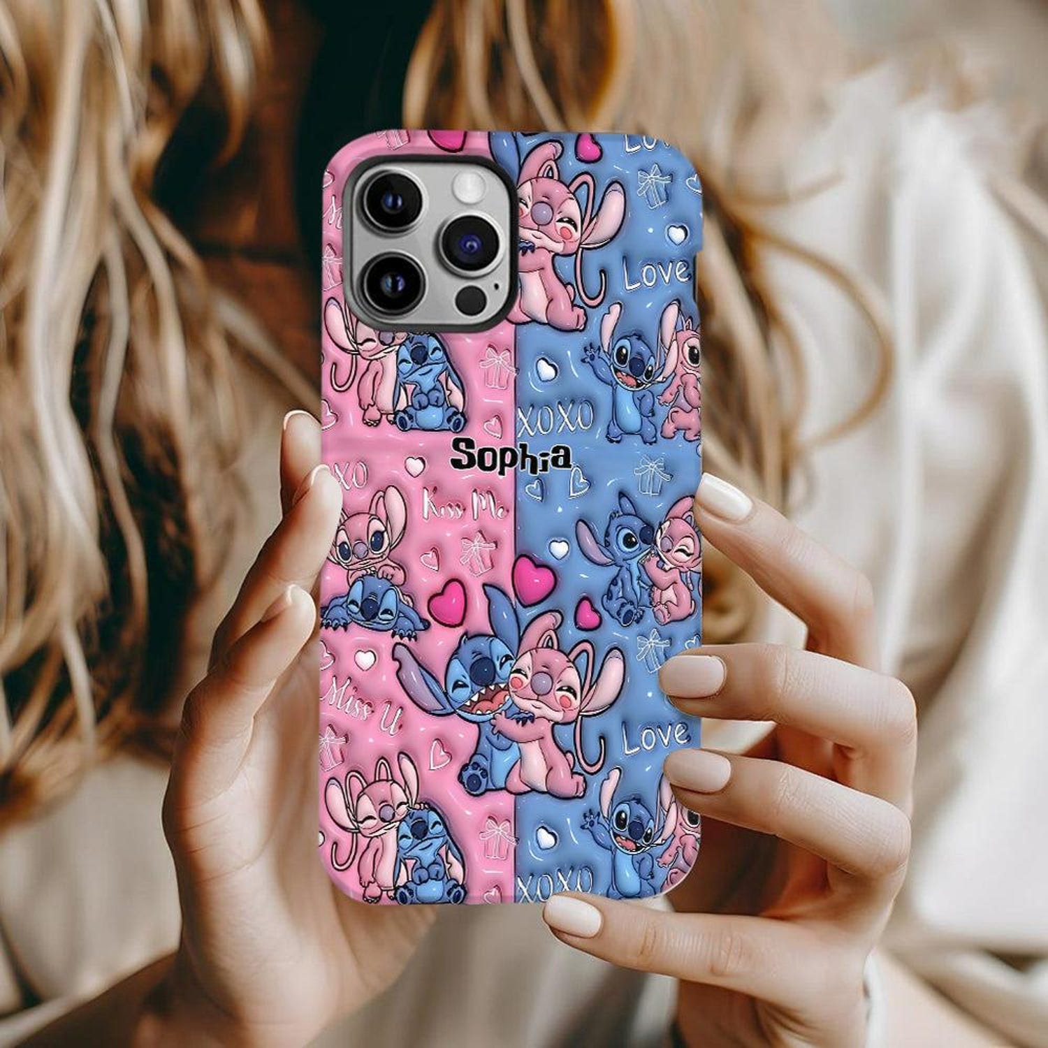 Custom Stitch Phone Case, Lilo And Stitch  Phone Cover, Stitch Phone Accessories, Cute Stitch phone Phone Case, Stitch