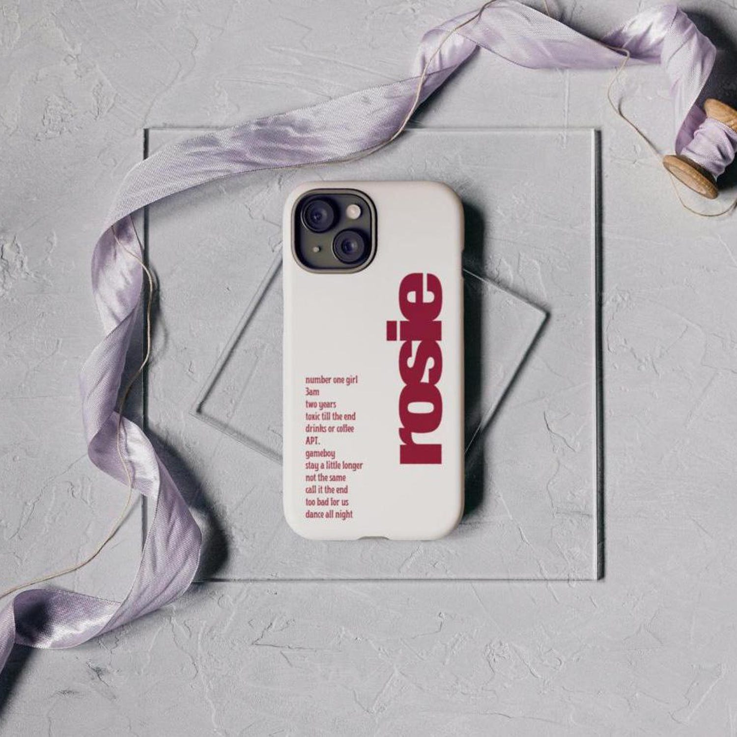 Rosé Rosie Album Kpop Fan Art Tough Case, Cute Phone Cover, Kpop Phone Accessories, BP Fan Merch, Rose Phone Case,