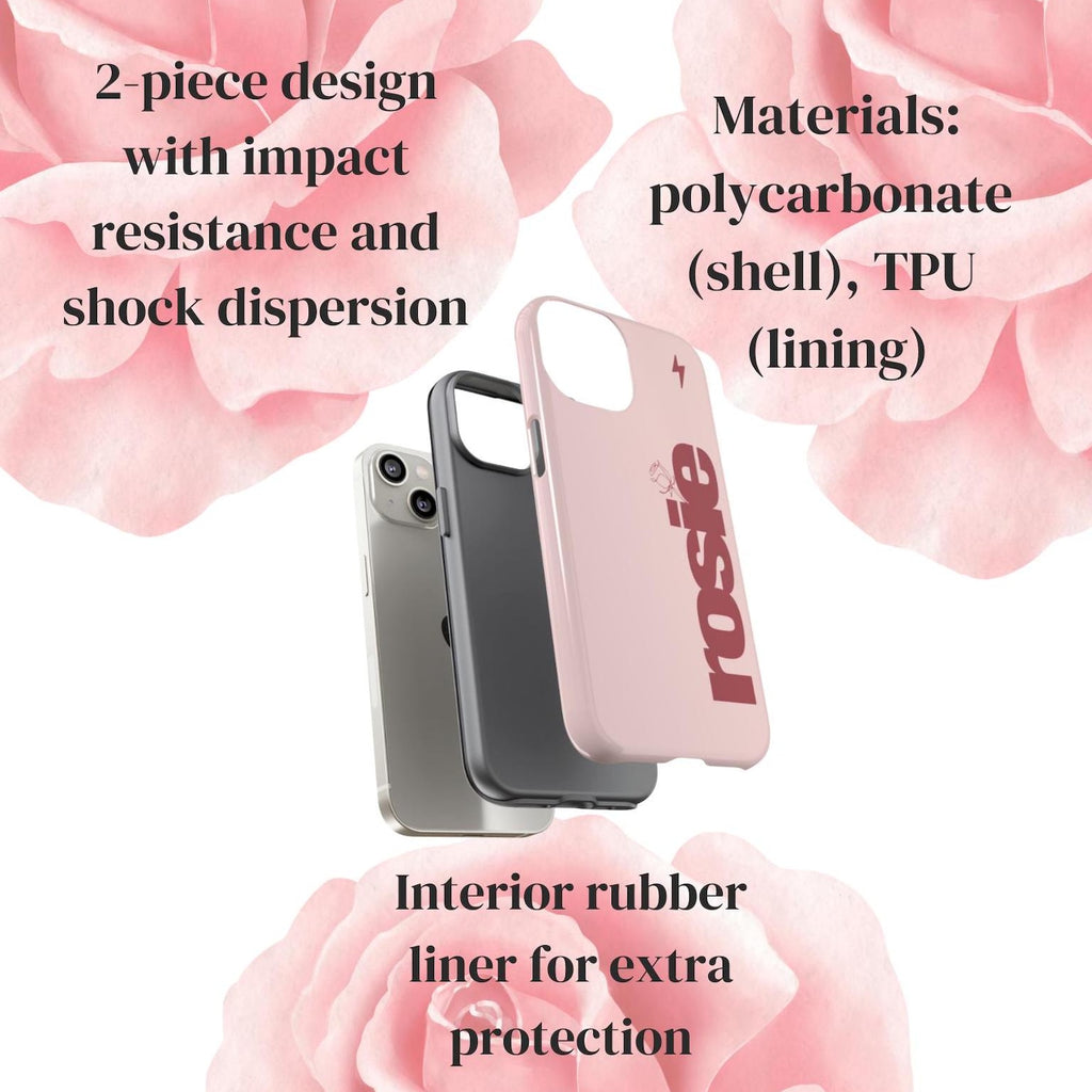 Rosé Rosie Album Kpop Fan Art Tough Case, Cute Phone Cover, Kpop Phone Accessories, BP Fan Merch, Rose Phone Case,