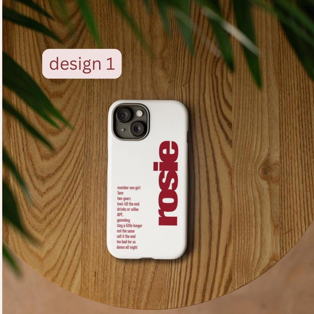 Rosé Rosie Album Kpop Fan Art Tough Case, Cute Phone Cover, Kpop Phone Accessories, BP Fan Merch, Rose Phone Case,