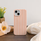 Retro Lines Phone Case, Minimalist Aesthetic Striped Phone Cover for ip 17 16 15 14 13 12 11 ss s25 24 23