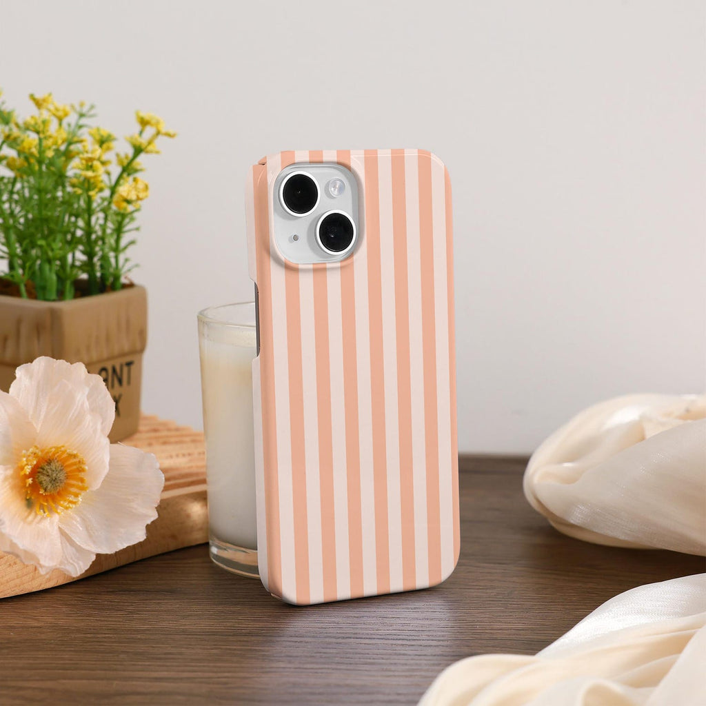 Retro Lines Phone Case, Minimalist Aesthetic Striped Phone Cover for ip 17 16 15 14 13 12 11 ss s25 24 23