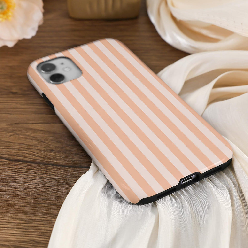Retro Lines Phone Case, Minimalist Aesthetic Striped Phone Cover for ip 17 16 15 14 13 12 11 ss s25 24 23