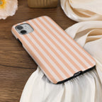 Retro Lines Phone Case, Minimalist Aesthetic Striped Phone Cover for ip 17 16 15 14 13 12 11 ss s25 24 23