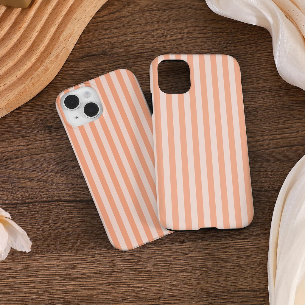 Retro Lines Phone Case, Minimalist Aesthetic Striped Phone Cover for ip 17 16 15 14 13 12 11 ss s25 24 23