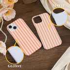 Retro Lines Phone Case, Minimalist Aesthetic Striped Phone Cover for ip 17 16 15 14 13 12 11 ss s25 24 23