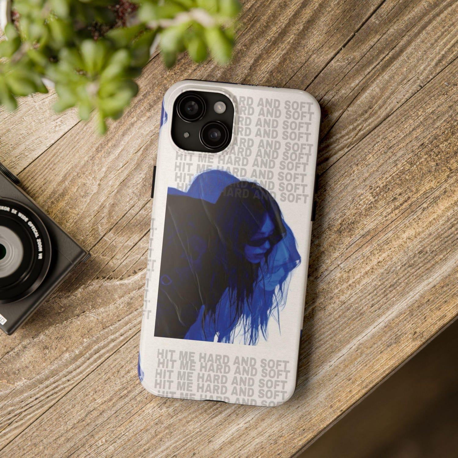 Blue Tough Phone Cases, Protective Cellphone Covers, Lovely Bad Guy Design, Customizable Phone Accessories, Durable Tech Gear