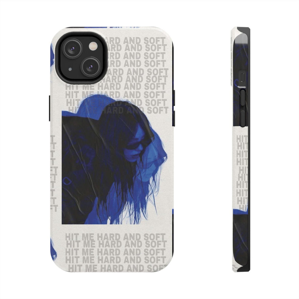 Blue Tough Phone Cases, Protective Cellphone Covers, Lovely Bad Guy Design, Customizable Phone Accessories, Durable Tech Gear