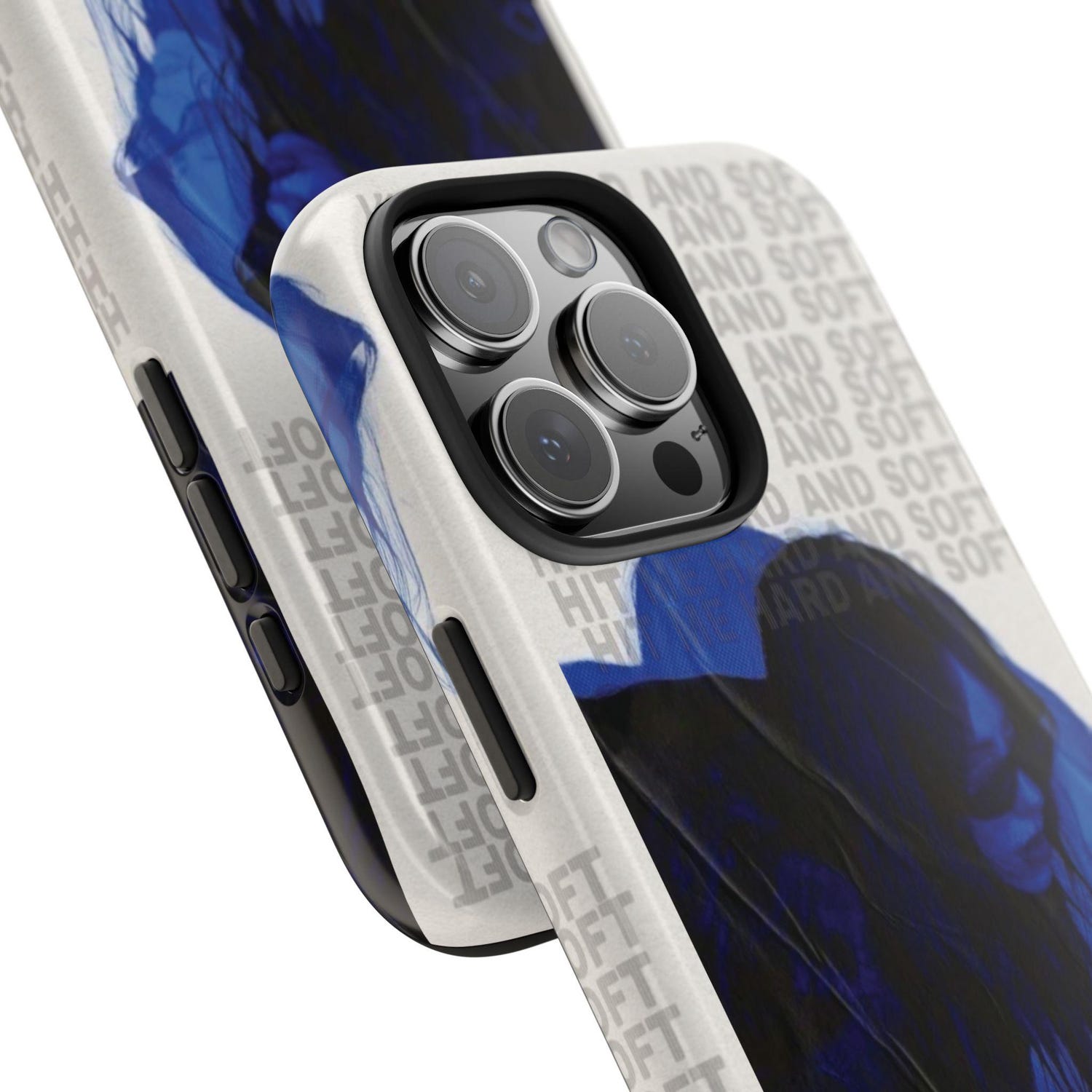 Blue Tough Phone Cases, Protective Cellphone Covers, Lovely Bad Guy Design, Customizable Phone Accessories, Durable Tech Gear