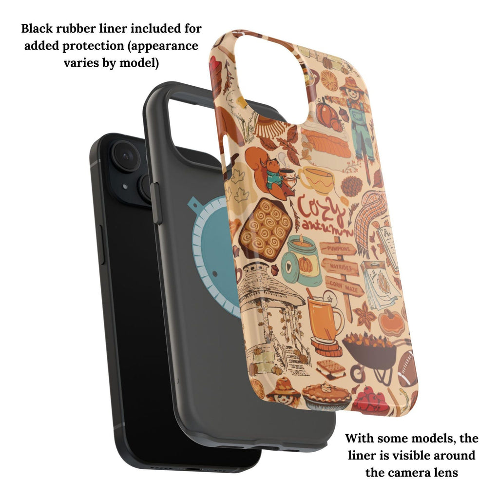 Fall Phone Case, Halloween Phone Case, Cozy Autumn Gift, Bookish Cell Phone Case