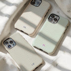 Personalized Monogram Phone Case Stripes Initials Phone Cover for ip 17 16 15 14 13 12 11 ss s25 24 23, Custom Name Phone Case