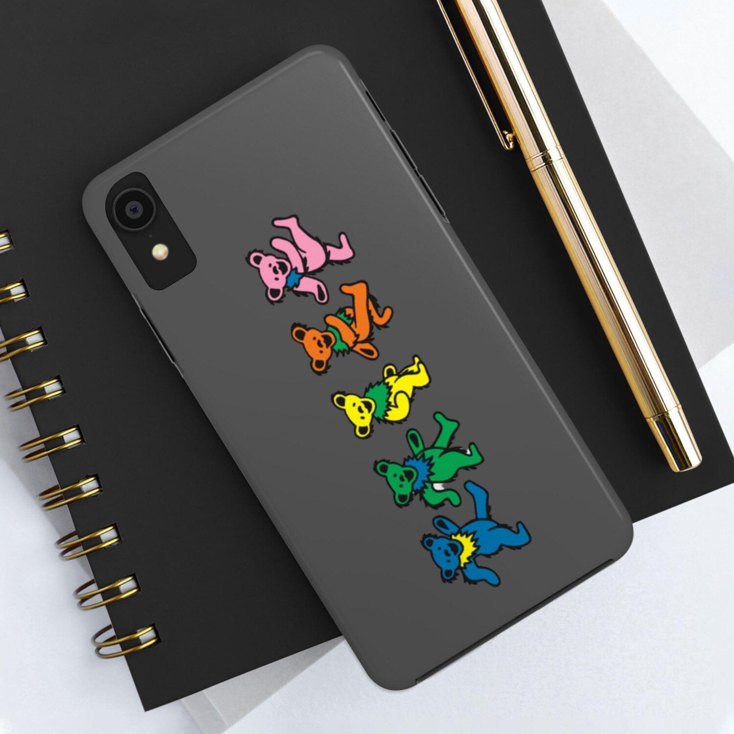 Grateful Dead Dancing Bears Tough Phone Case, Grateful Dead IPhone Cover, Music Lover Gift, Deadhead Phone case, Grateful Dead lover case