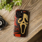 Ghostface Phone Case, retro Horror Movie Phone Cover, Halloween Scary movie Slasher Art