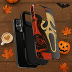 Ghostface Phone Case, retro Horror Movie Phone Cover, Halloween Scary movie Slasher Art