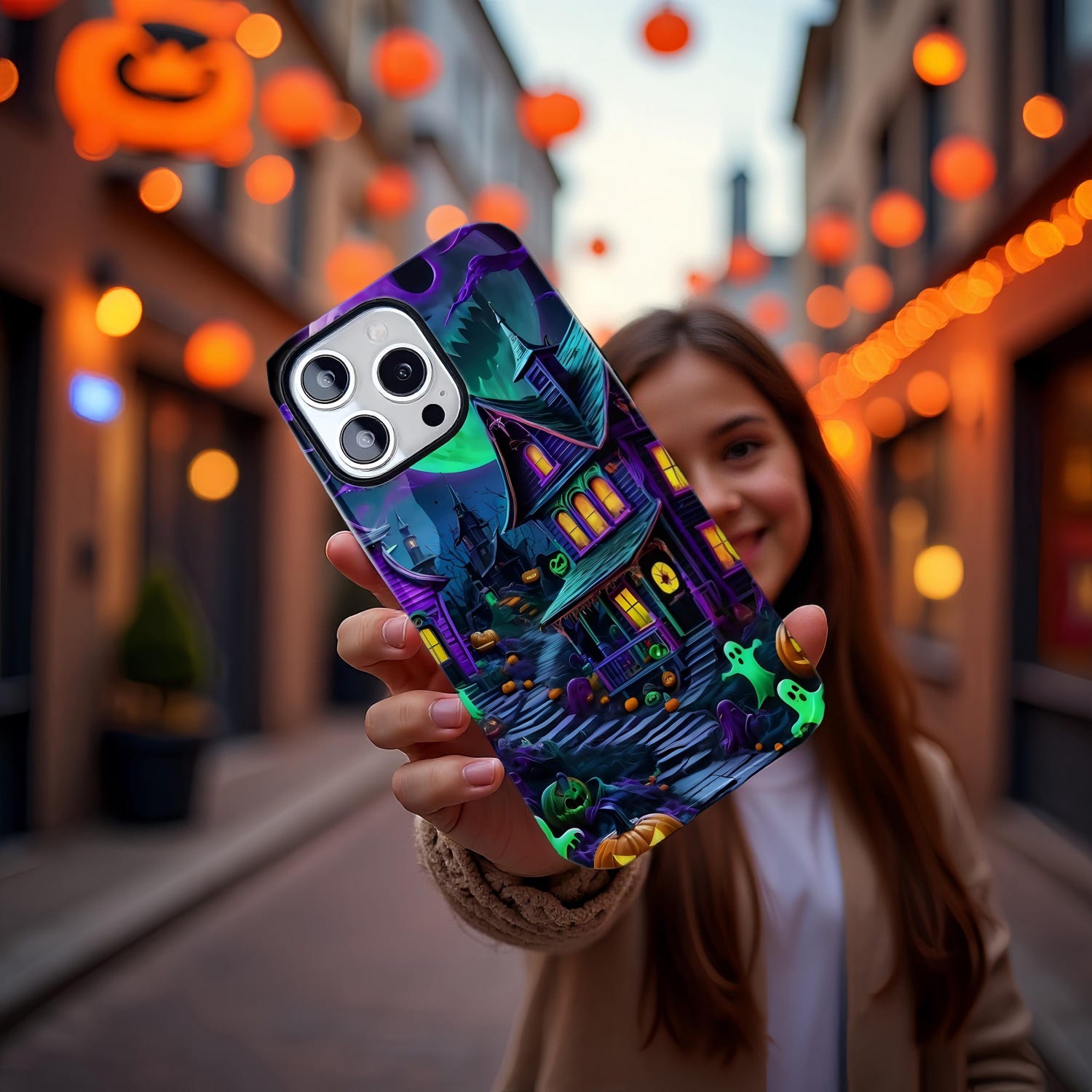 Haunted Mansion Halloween Phone Case: Spooky Gothic Phone Protector