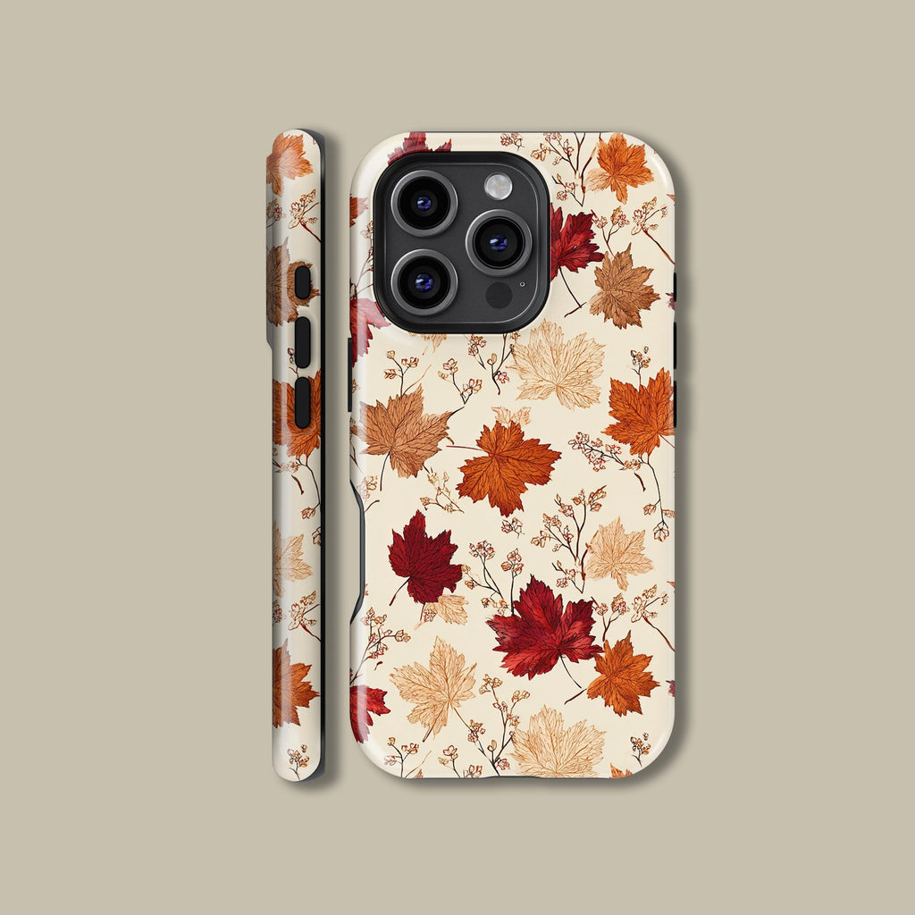 Fall Maple Leaf Design Phone Case, Trendy Vintage Cover