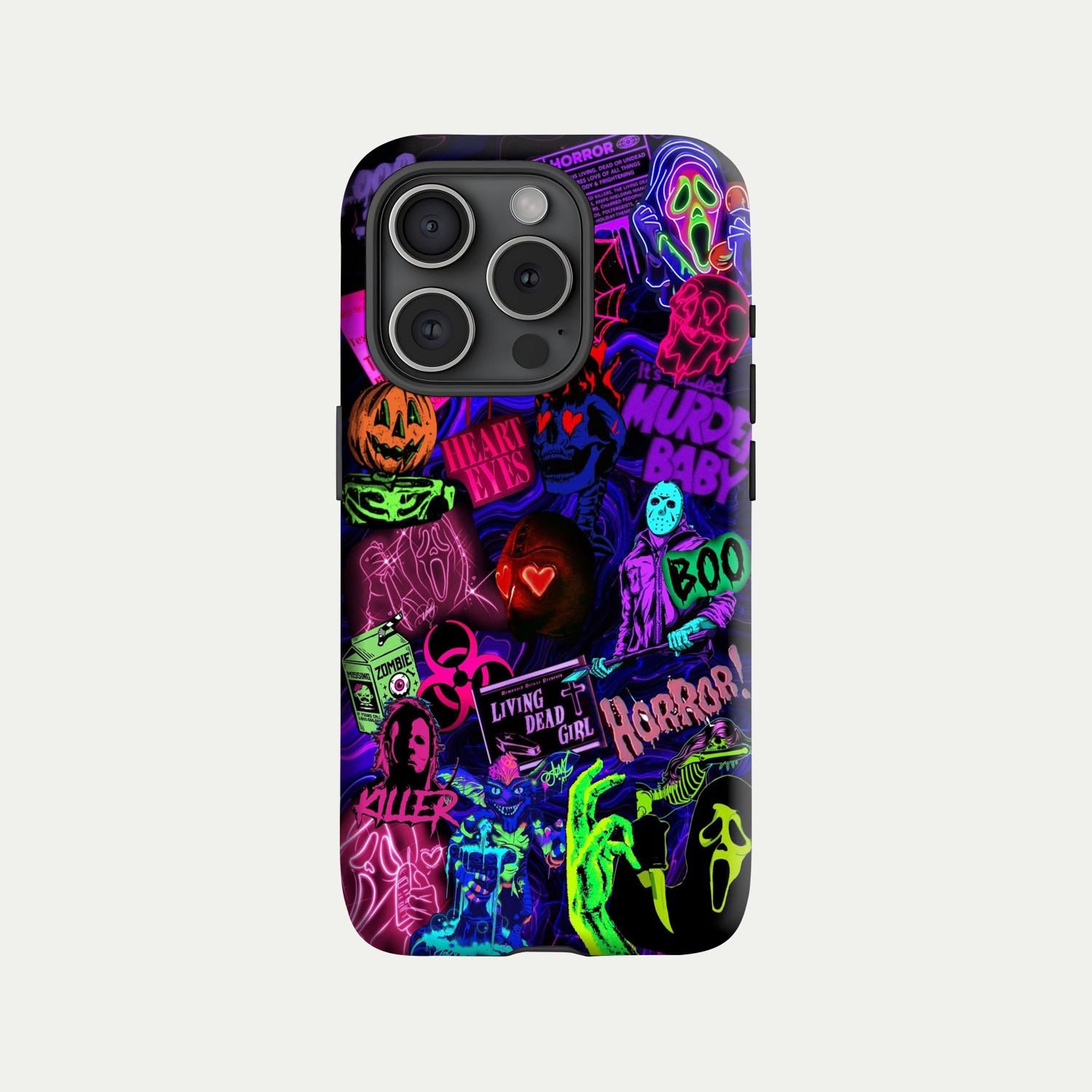 Retro Horror phone case Horror Movie Phone Cases/Horror Halloween Phone Cover Accessory for ip 16 15 14 13 12 11 Promax Pro Plus