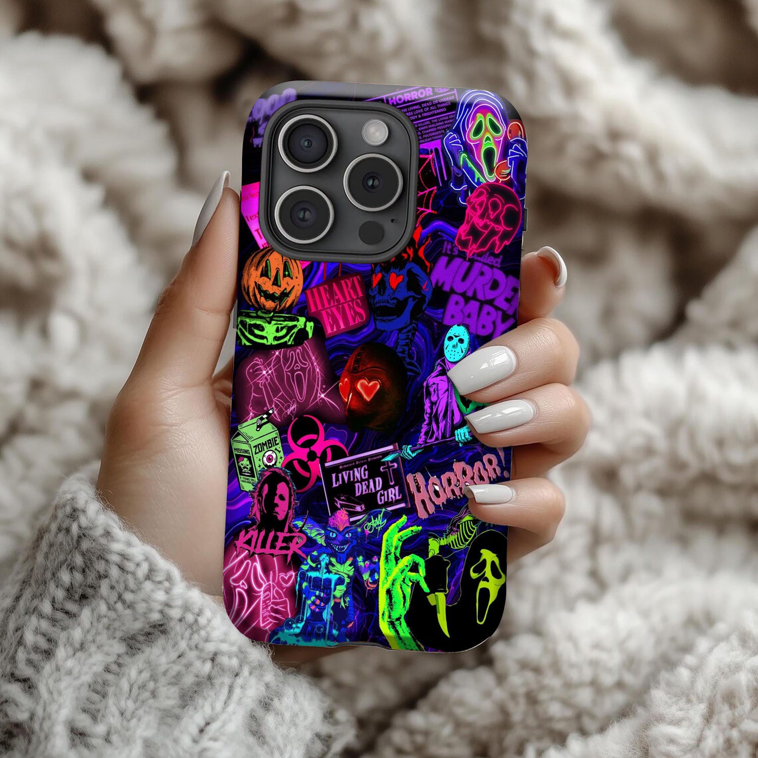 Retro Horror phone case Horror Movie Phone Cases/Horror Halloween Phone Cover Accessory for ip 16 15 14 13 12 11 Promax Pro Plus