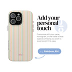 Personalized Monogram Phone Case Stripes Initials Phone Cover for ip 17 16 15 14 13 12 11 ss s25 24 23, Custom Name Phone Case