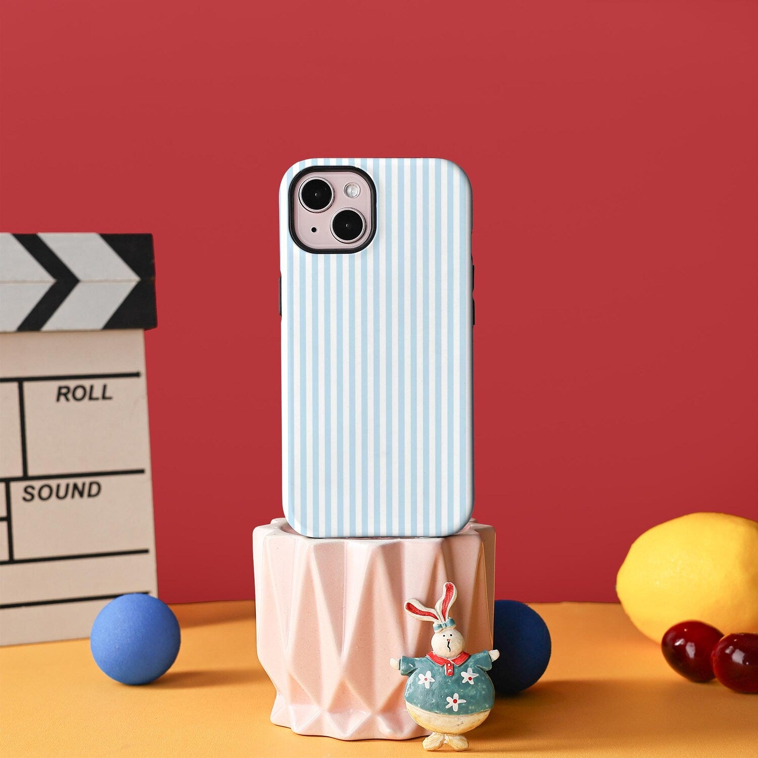 Classic Blue Stripes Phone case, Trendy Phone Case, Phone Cover for ip 17 16 15 14 13 12 11 ss s25 24 23