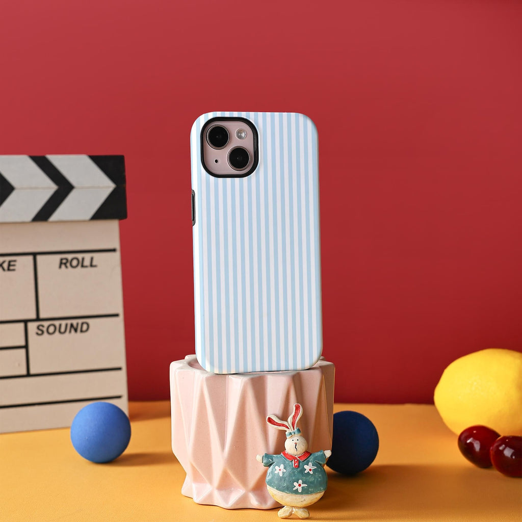 Classic Blue Stripes Phone case, Trendy Phone Case, Phone Cover for ip 17 16 15 14 13 12 11 ss s25 24 23