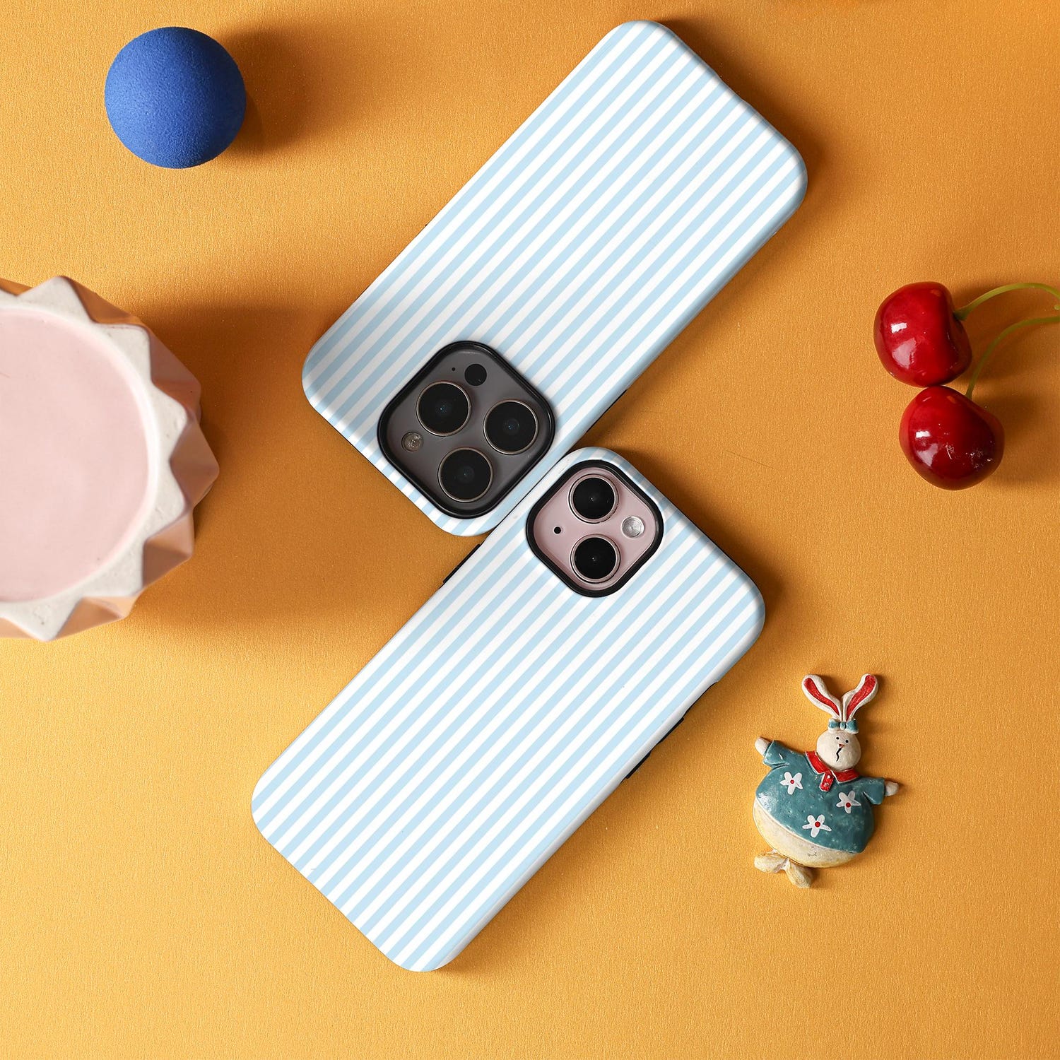 Classic Blue Stripes Phone case, Trendy Phone Case, Phone Cover for ip 17 16 15 14 13 12 11 ss s25 24 23