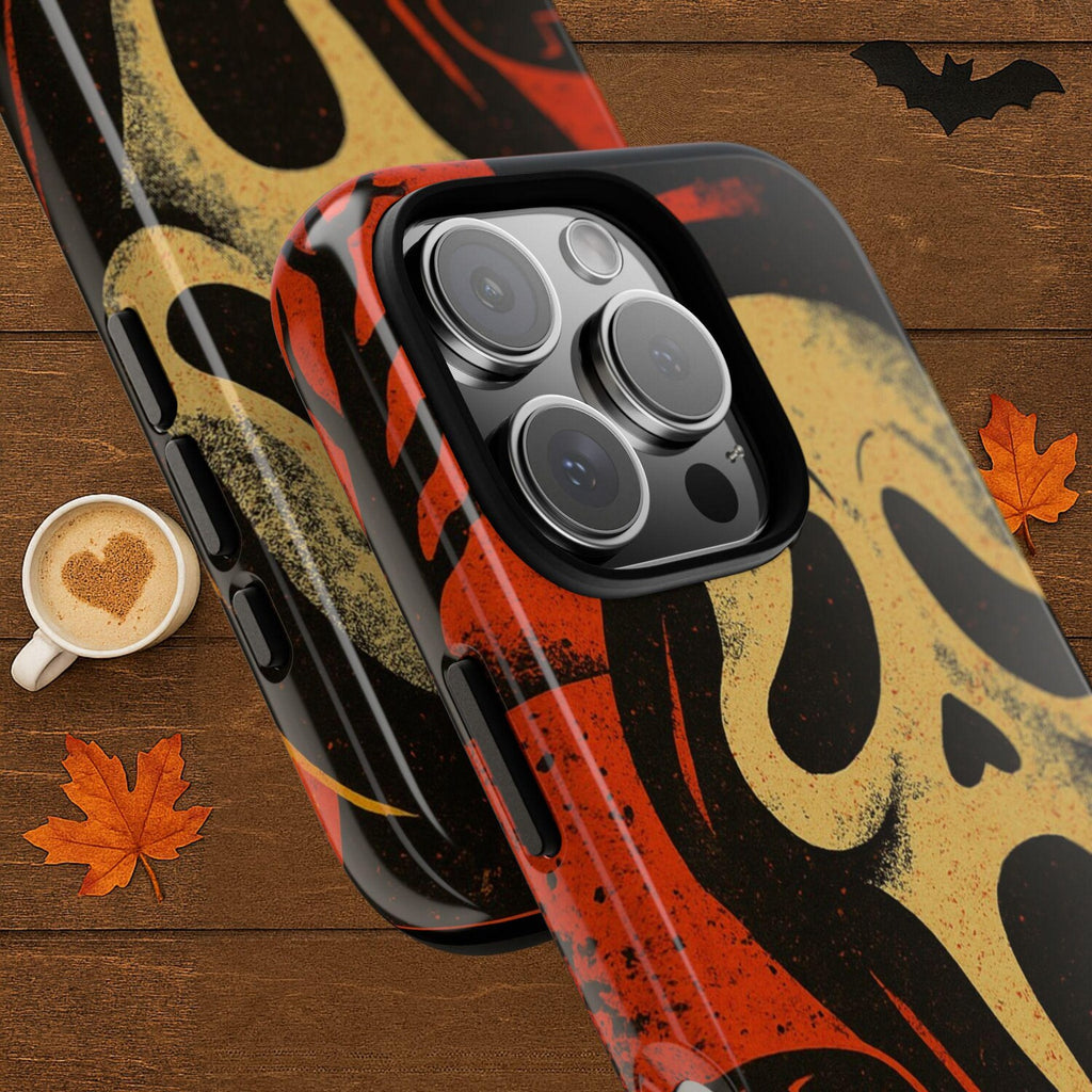 Ghostface Phone Case, retro Horror Movie Phone Cover, Halloween Scary movie Slasher Art