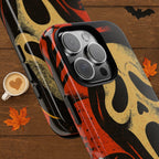 Ghostface Phone Case, retro Horror Movie Phone Cover, Halloween Scary movie Slasher Art