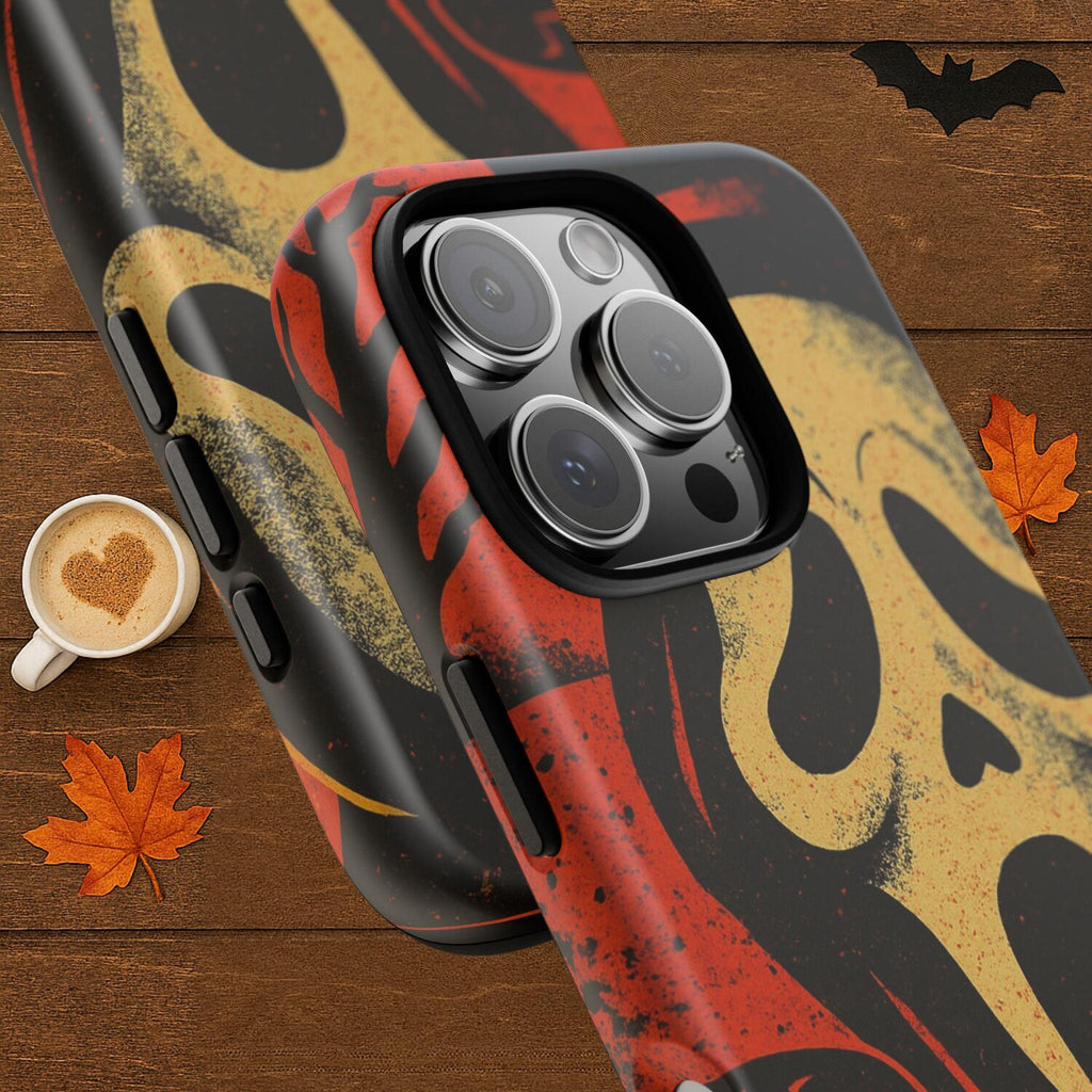 Ghostface Phone Case, retro Horror Movie Phone Cover, Halloween Scary movie Slasher Art