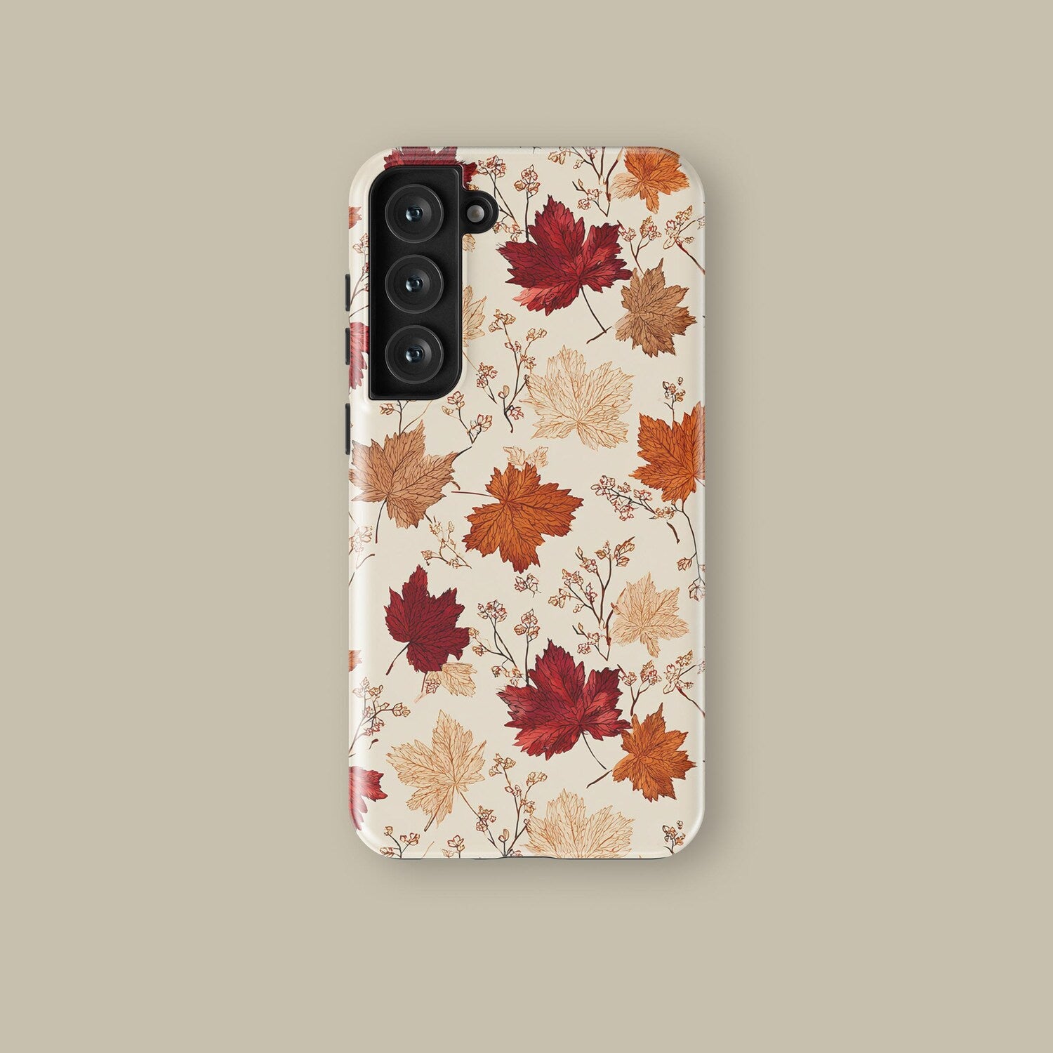Fall Maple Leaf Design Phone Case, Trendy Vintage Cover