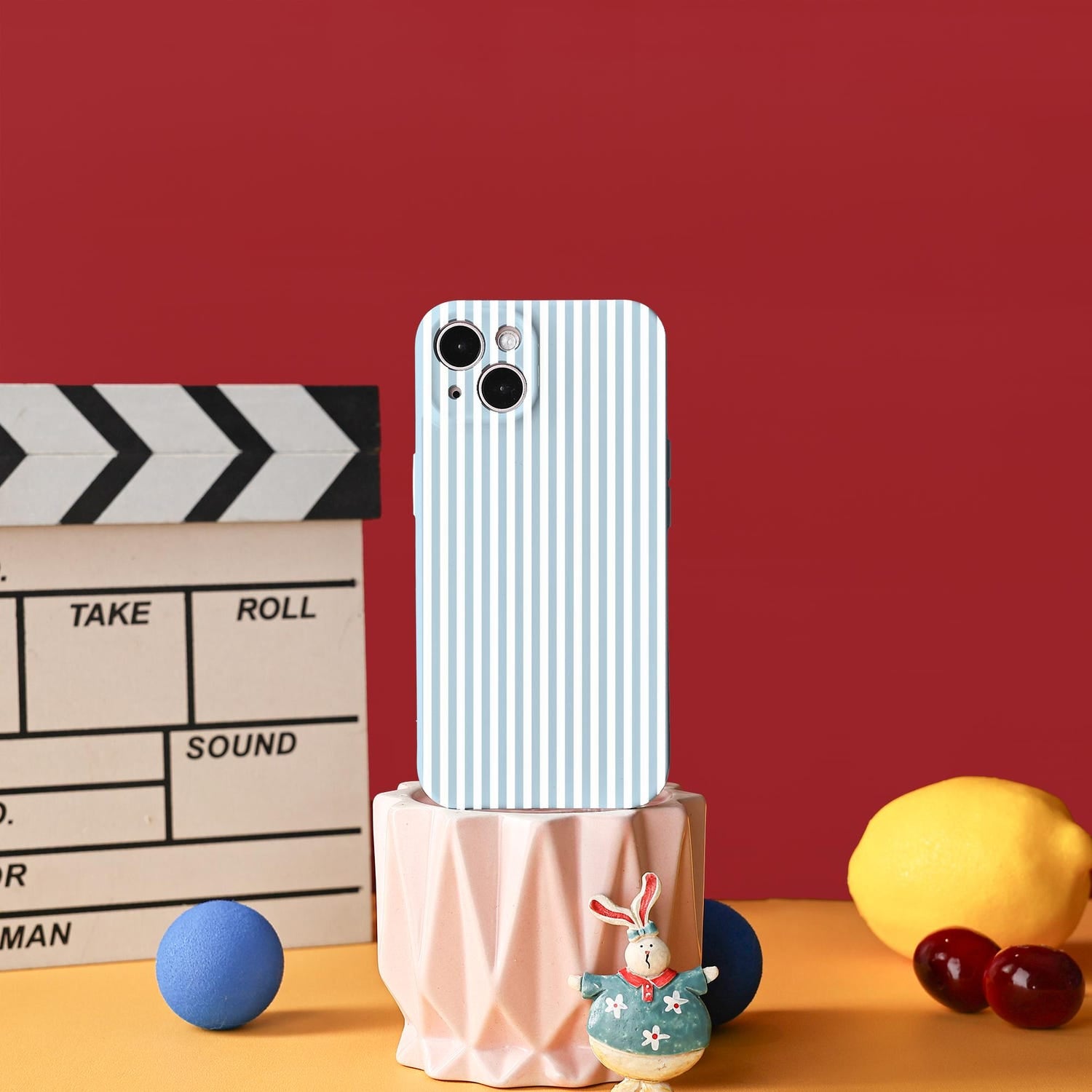 Classic Blue Stripes Phone case, Trendy Phone Case, Phone Cover for ip 17 16 15 14 13 12 11 ss s25 24 23