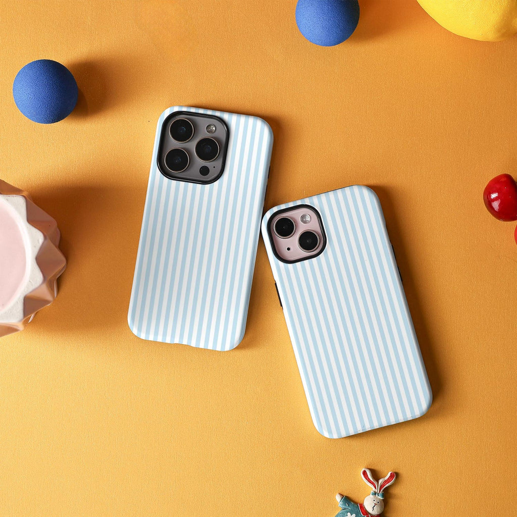 Classic Blue Stripes Phone case, Trendy Phone Case, Phone Cover for ip 17 16 15 14 13 12 11 ss s25 24 23