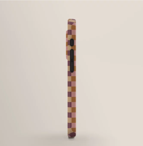 Checkered Multicolor Pattern VII Earthy Autumn Phone Case, Phone Cover for ip 16 15 14 13 12 11 Promax Pro Plus