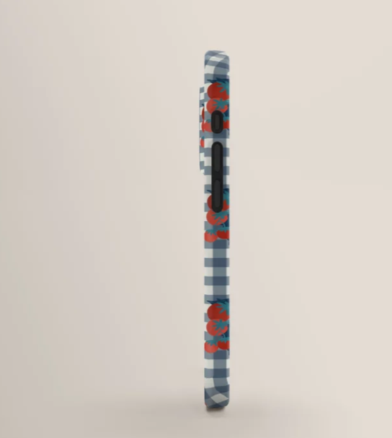 Gingham and tomatoes Phone Case, Phone Cover for ip 16 15 14 13 12 11 Promax Pro Plus